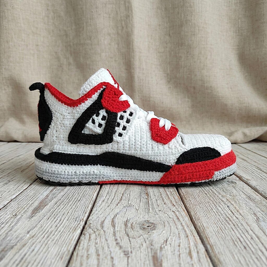 Basketball Style Crochet Sneaker Slippers - view 5