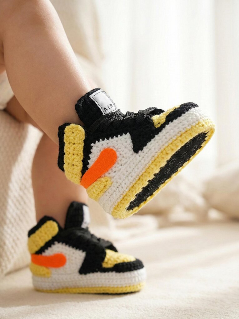 Crochet Baby Booties Jordan - view 3