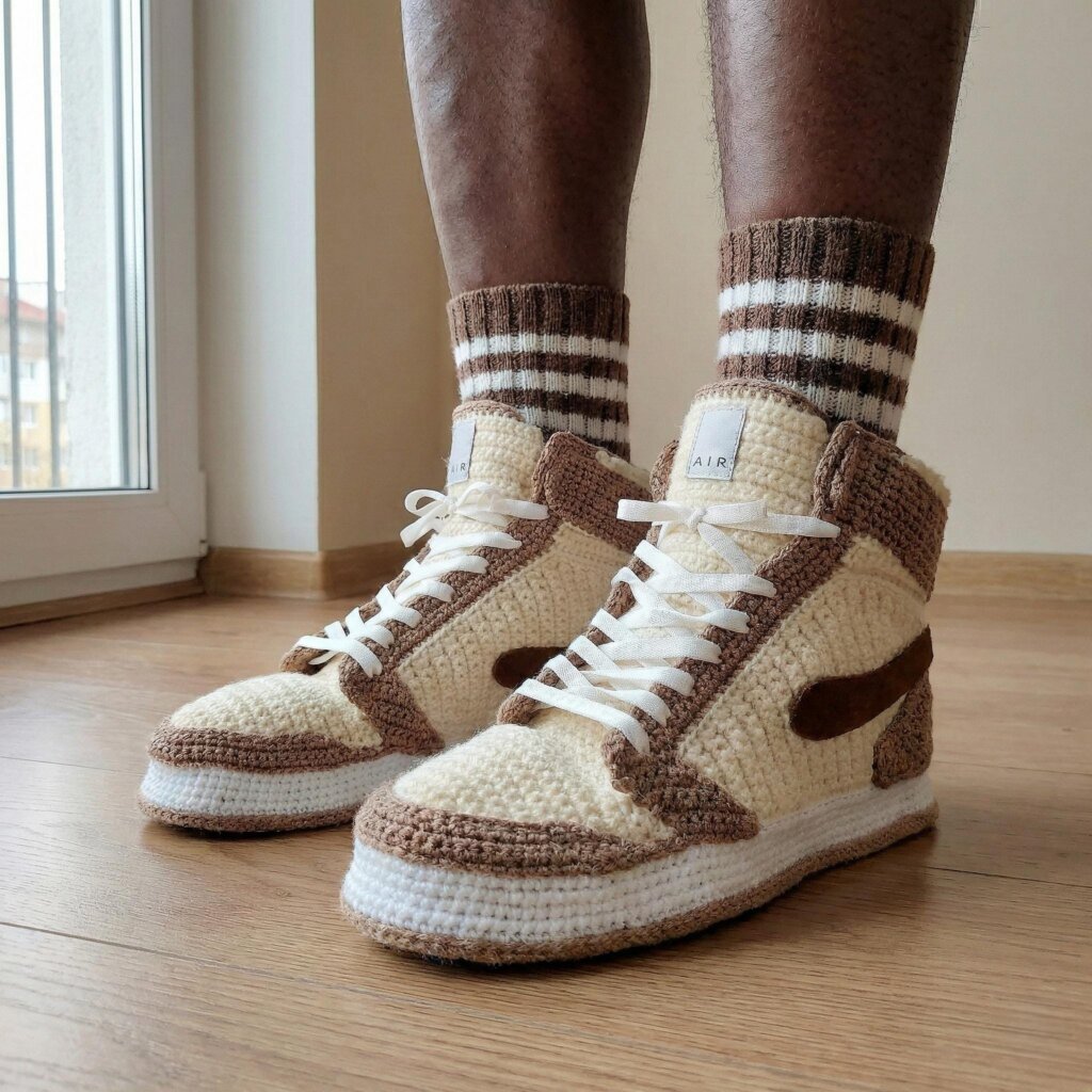 Mocha Crochet Sneakers - view 4 Mocha Crochet Sneakers - view 4