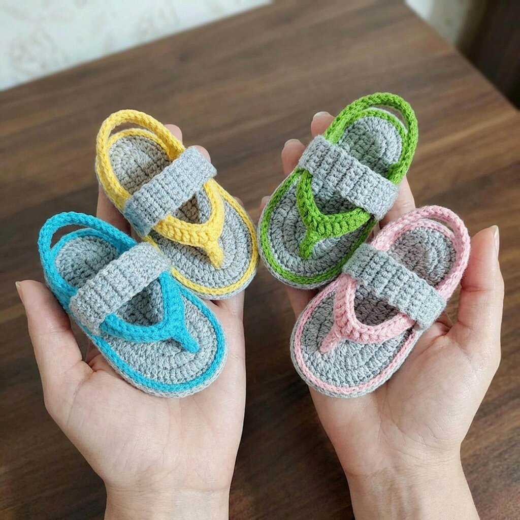 Crochet Baby Flip Flops Sandals - view 2