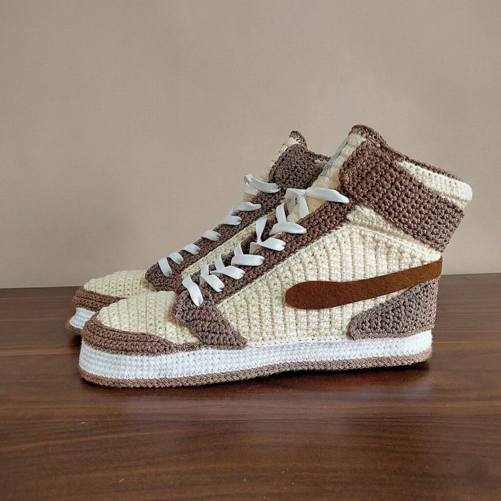 Mocha Crochet Sneakers - view 3 Mocha Crochet Sneakers - view 3