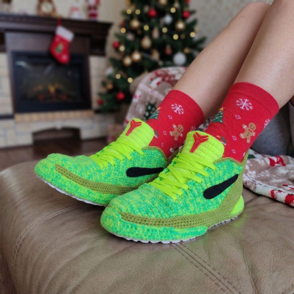 Crochet Kobe Style Sneaker Slippers - view 4