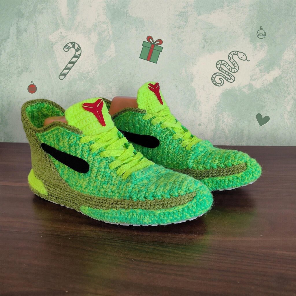 Crochet Kobe Style Sneaker Slippers - view 5