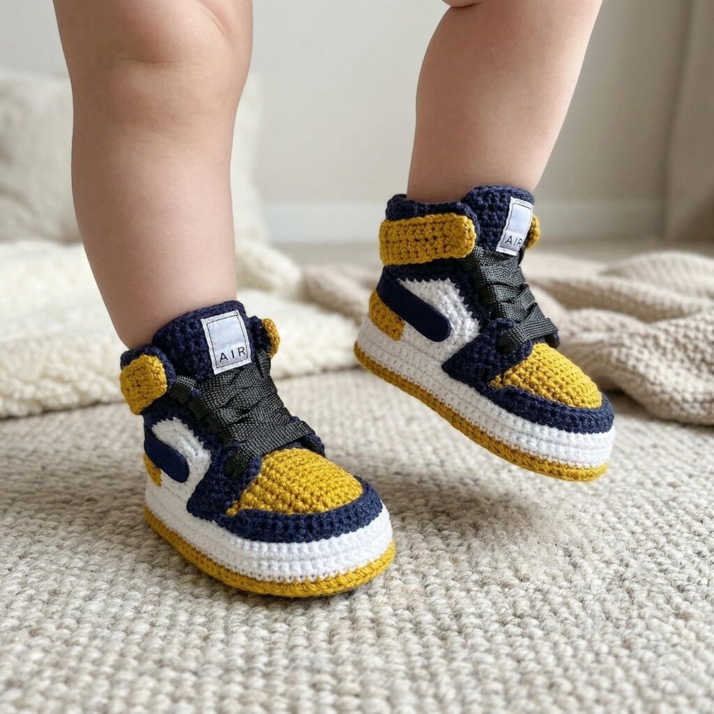 Crochet Baby Jordan Sneakers - view 3