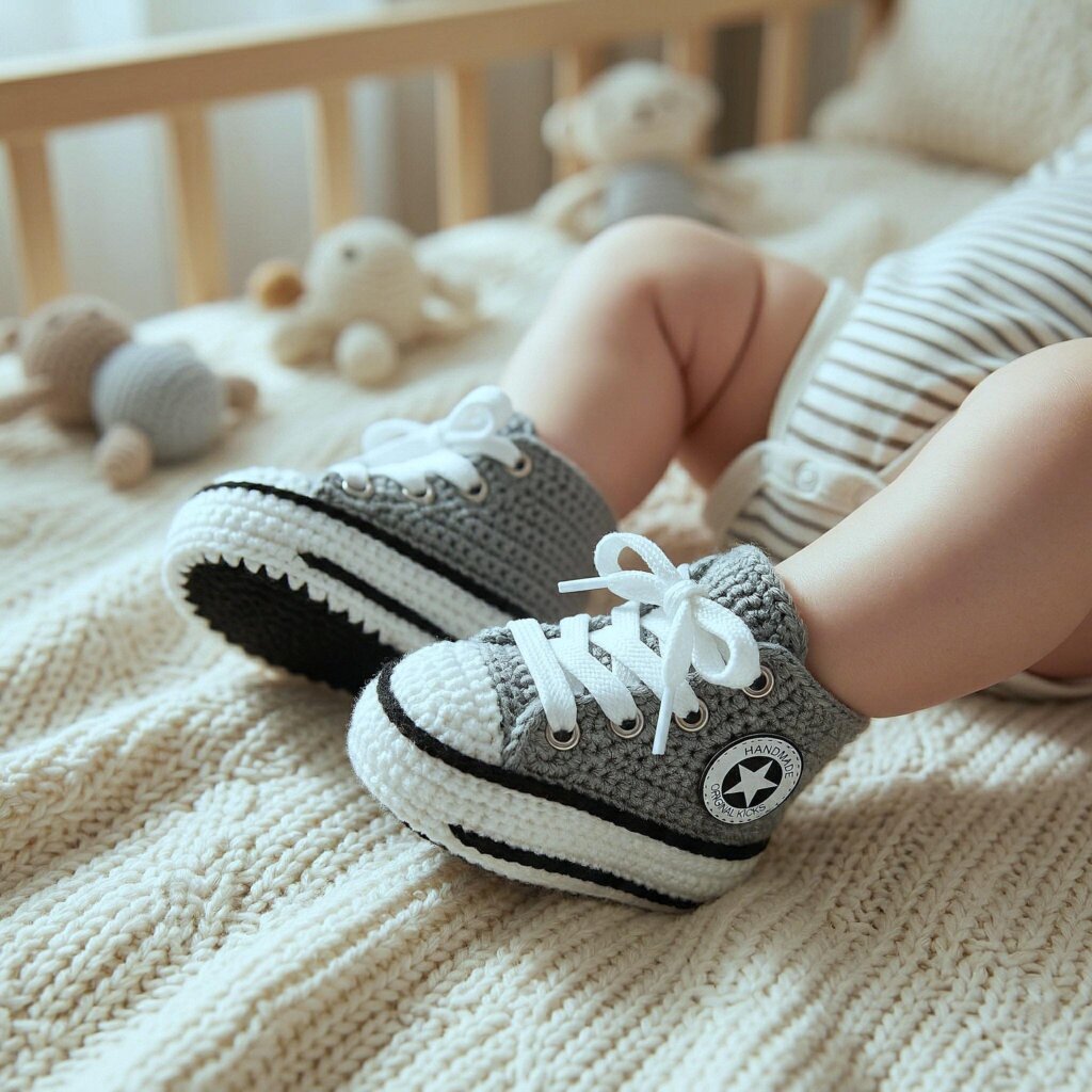 Crochet Baby Custom Sneakers - view 5