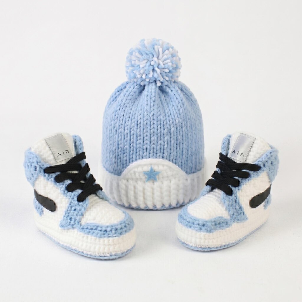 Jordan Sneaker Booties and Beanie Set - view 3 Jordan Sneaker Booties and Beanie Set - view 3