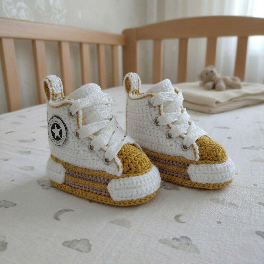 Crochet Baby Sneakers - view 3