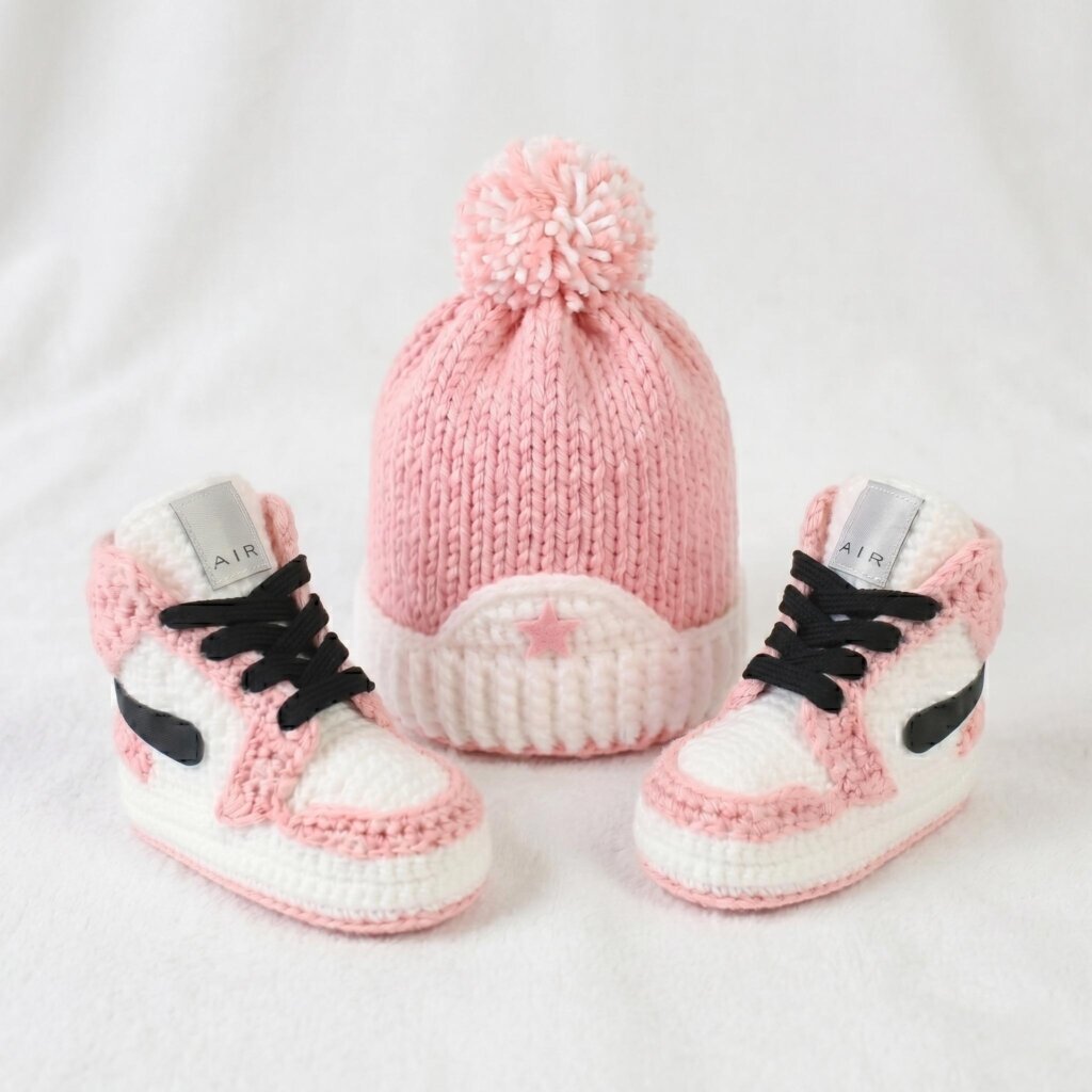 Jordan Sneaker Booties and Beanie Set - view 5 Jordan Sneaker Booties and Beanie Set - view 5