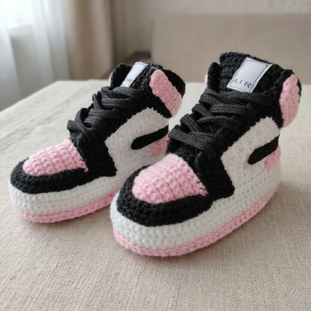 Pink Jordan Baby Booties - view 3