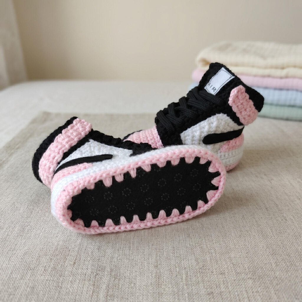 Pink Jordan Baby Booties - view 5