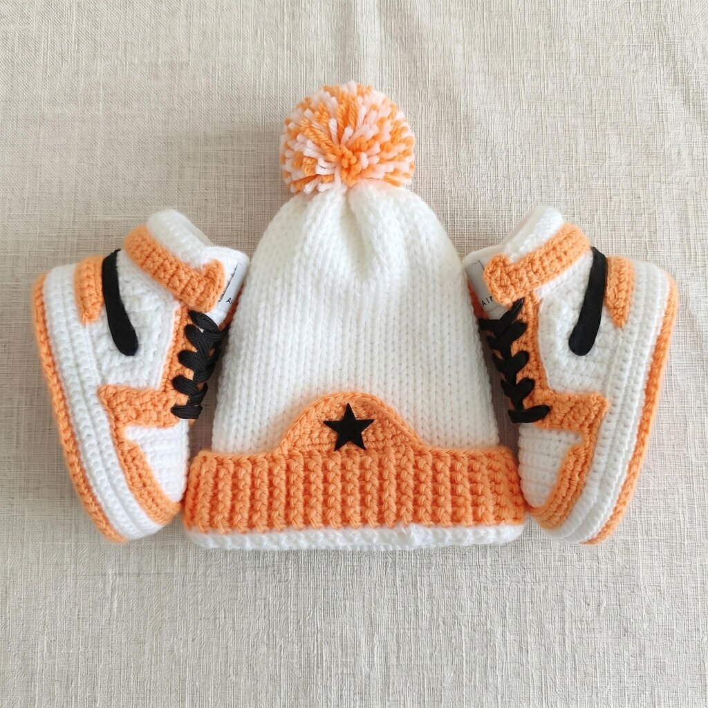 Pink Jordan Hat Booties Set - view 4