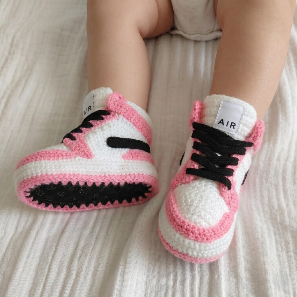 Pink Jordan Hat Booties Set - view 3