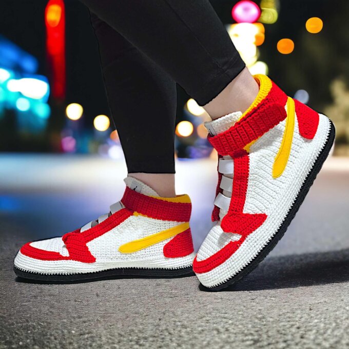 Jordan Crochet Sneakers Slippers