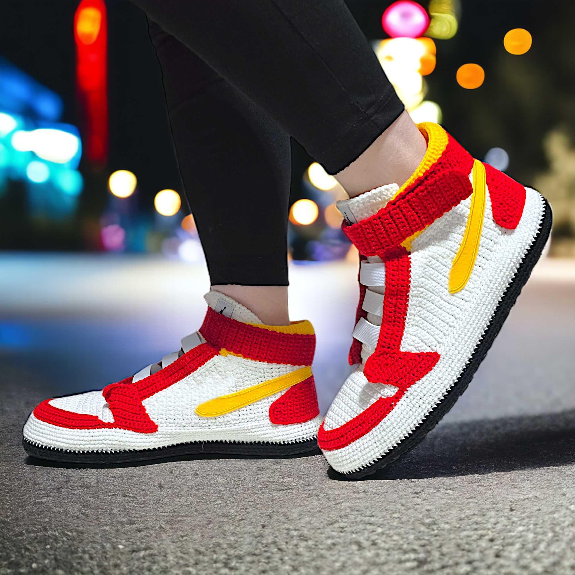 Jordan Crochet Sneakers Slippers Basketball Custom Mens Shoes Sneakerhead Cozy Gifts House Retro Wool Boots Comfy Indoor Womens Plush