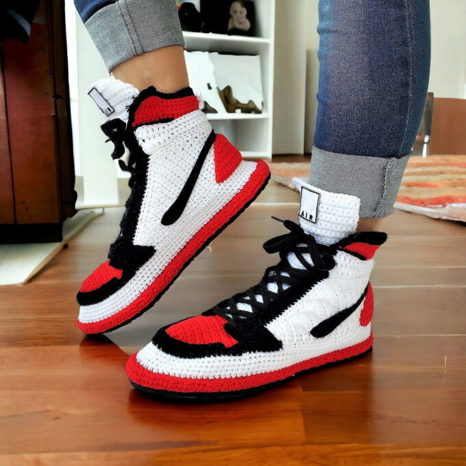Jordan-style Custom Knitted Sneakers