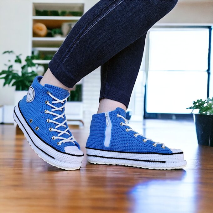 Knitted Sneakers Plush Slippers