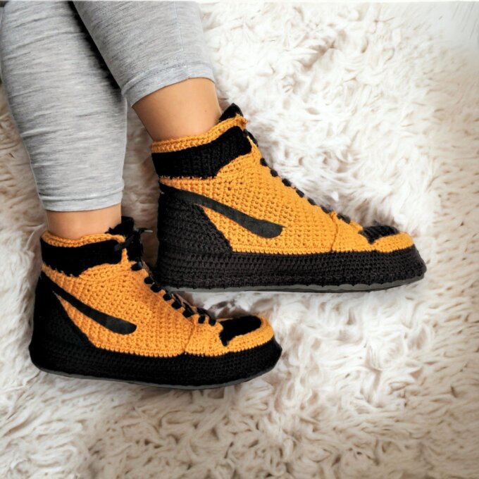 Metallic Gold Sneaker Slippers