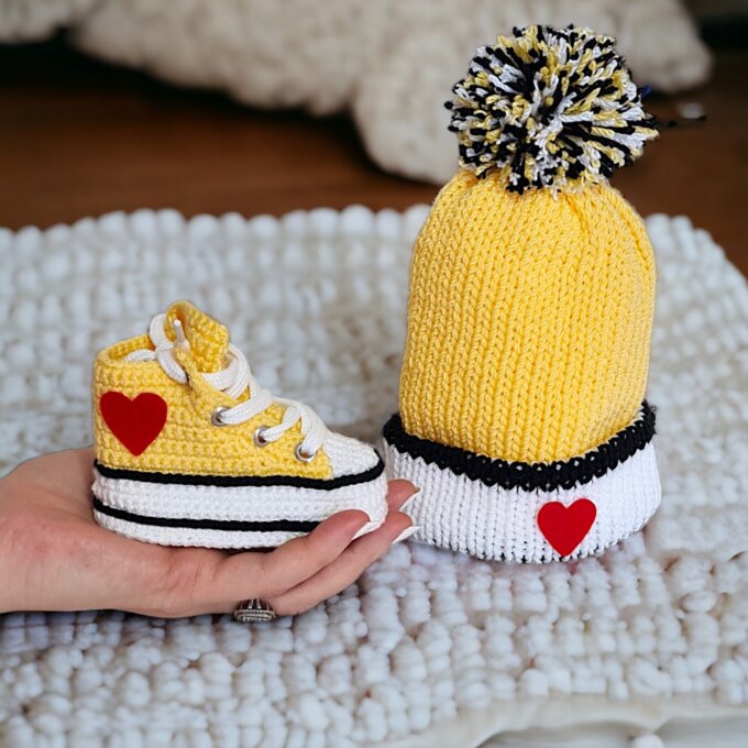 Organic Yellow Baby Booties