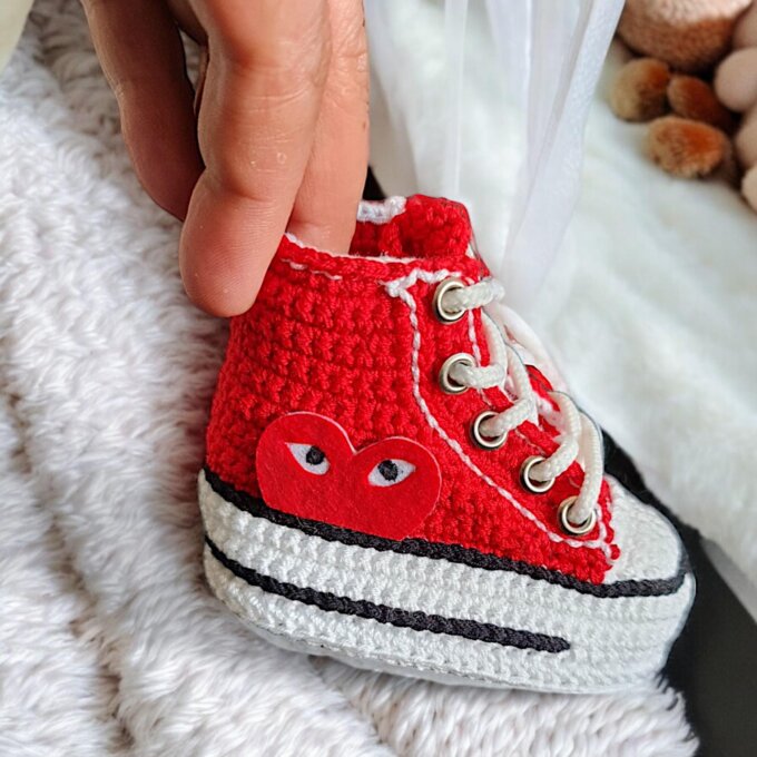Personalized Baby Crochet Sneakers