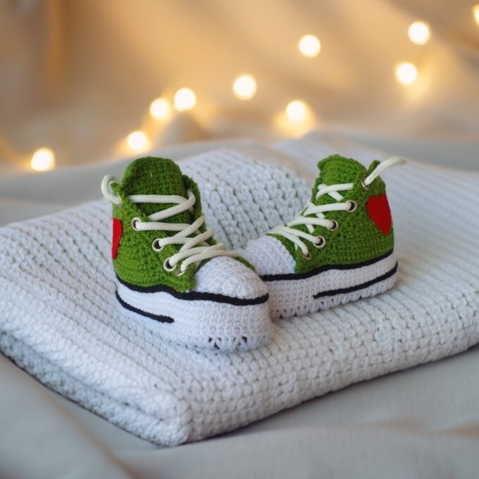 Personalized Crochet Baby Sneakers