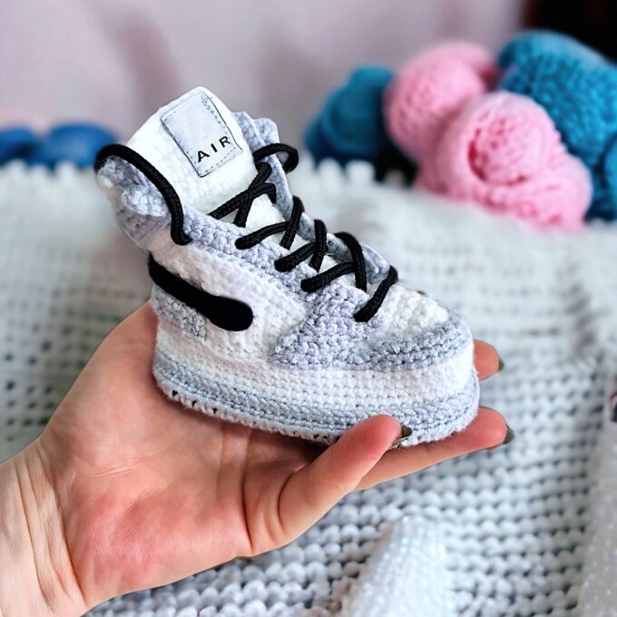 Personalized Crochet Baby Sneakers