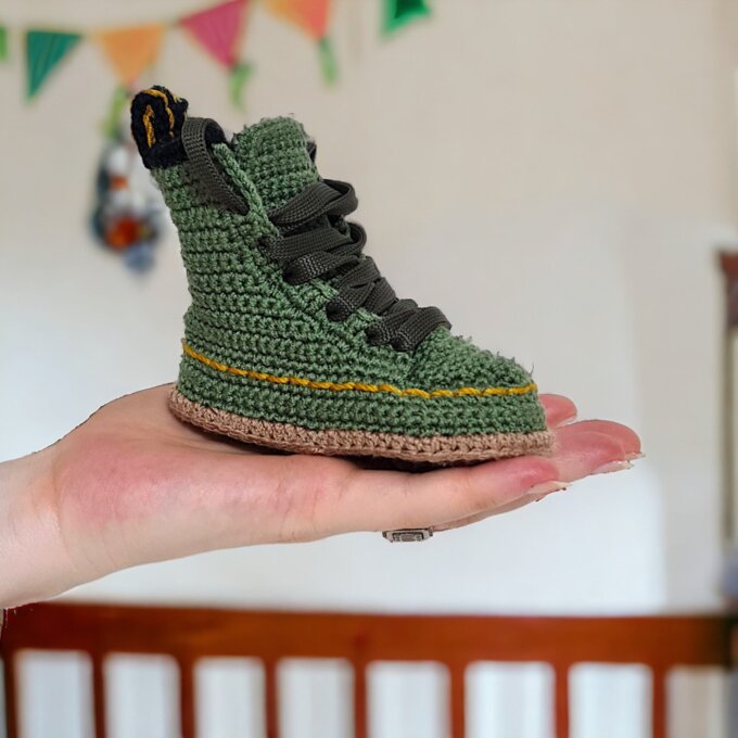 Punk Classic Baby Army Green Boots