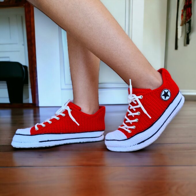 Red Sneakers Slippers