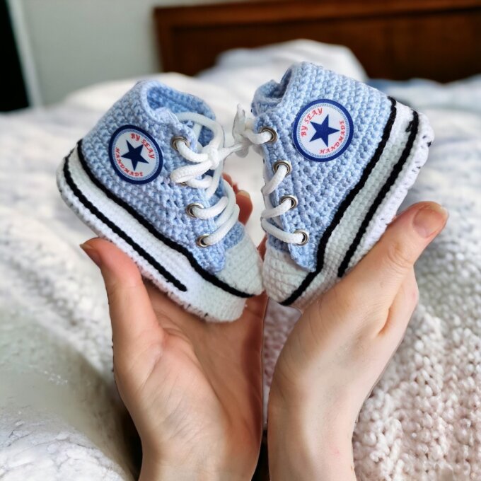 Soft Baby Blue Booties Soft Baby Blue Booties