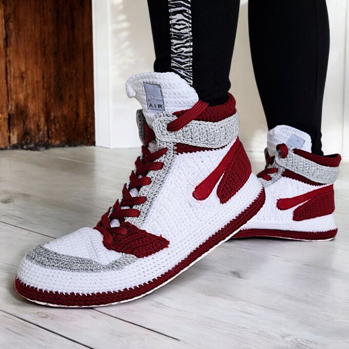 Texas Basketball Jordan-Like Crochet Slippers